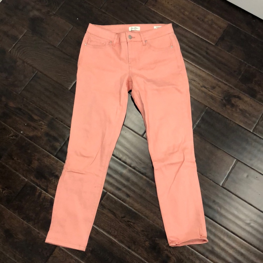 Jessica Simpson Pink Cropped Skinny Jeans
